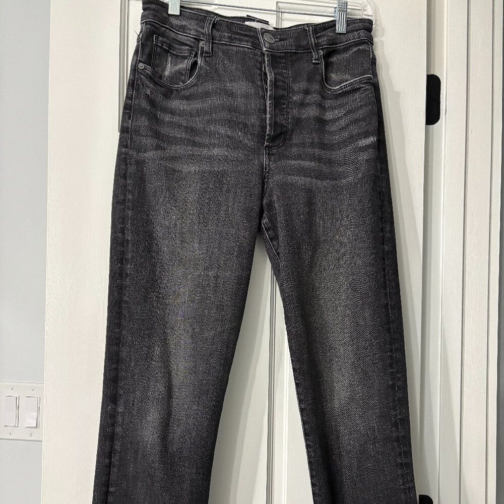 Evereve The Ever Straight High Rise Black Wash Jeans - Size 29